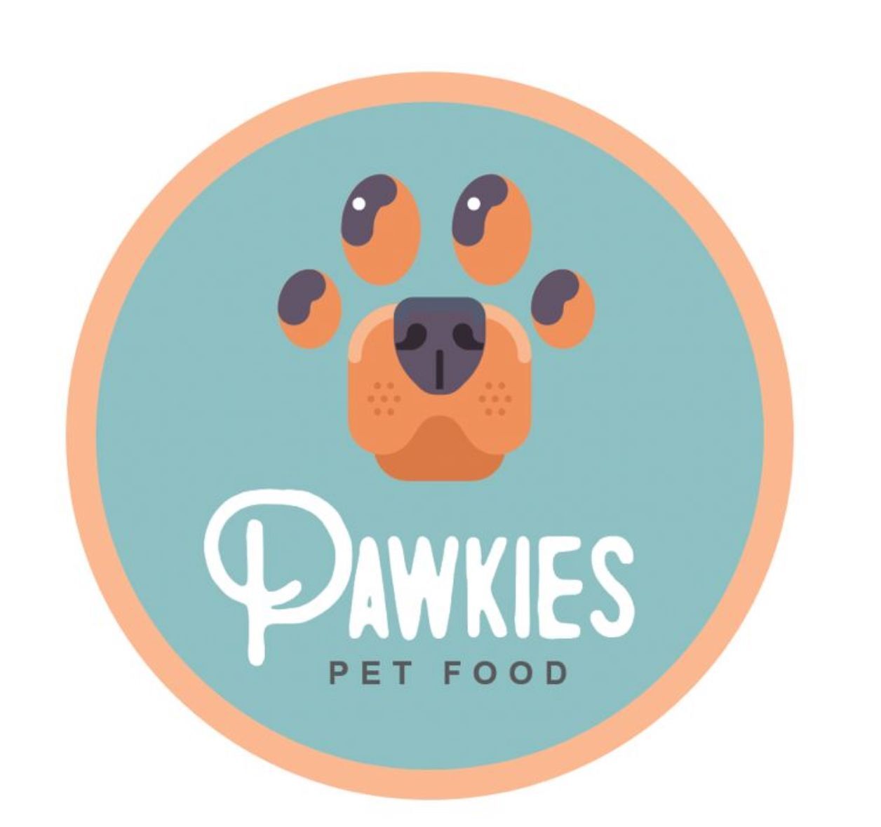 Pawkies raw dog food logo 