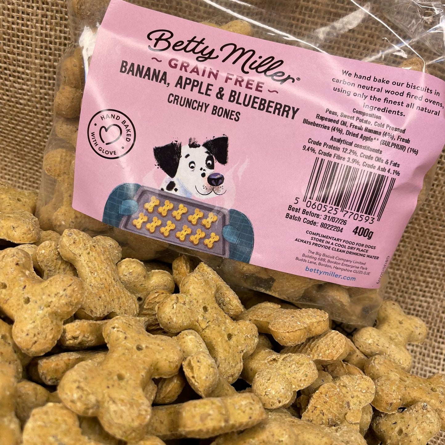 Betty Miller Grain free biscuit bones 400g