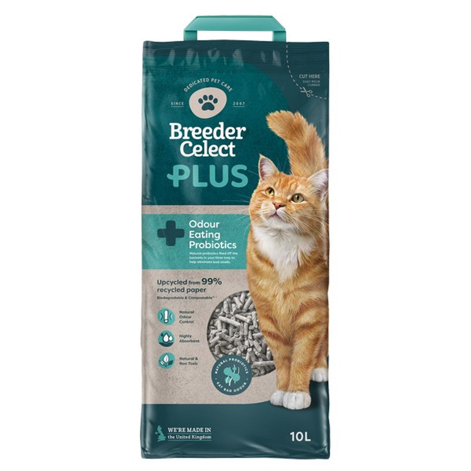 Breeder Celect PLUS Probiotic Paper Cat Litter 10L