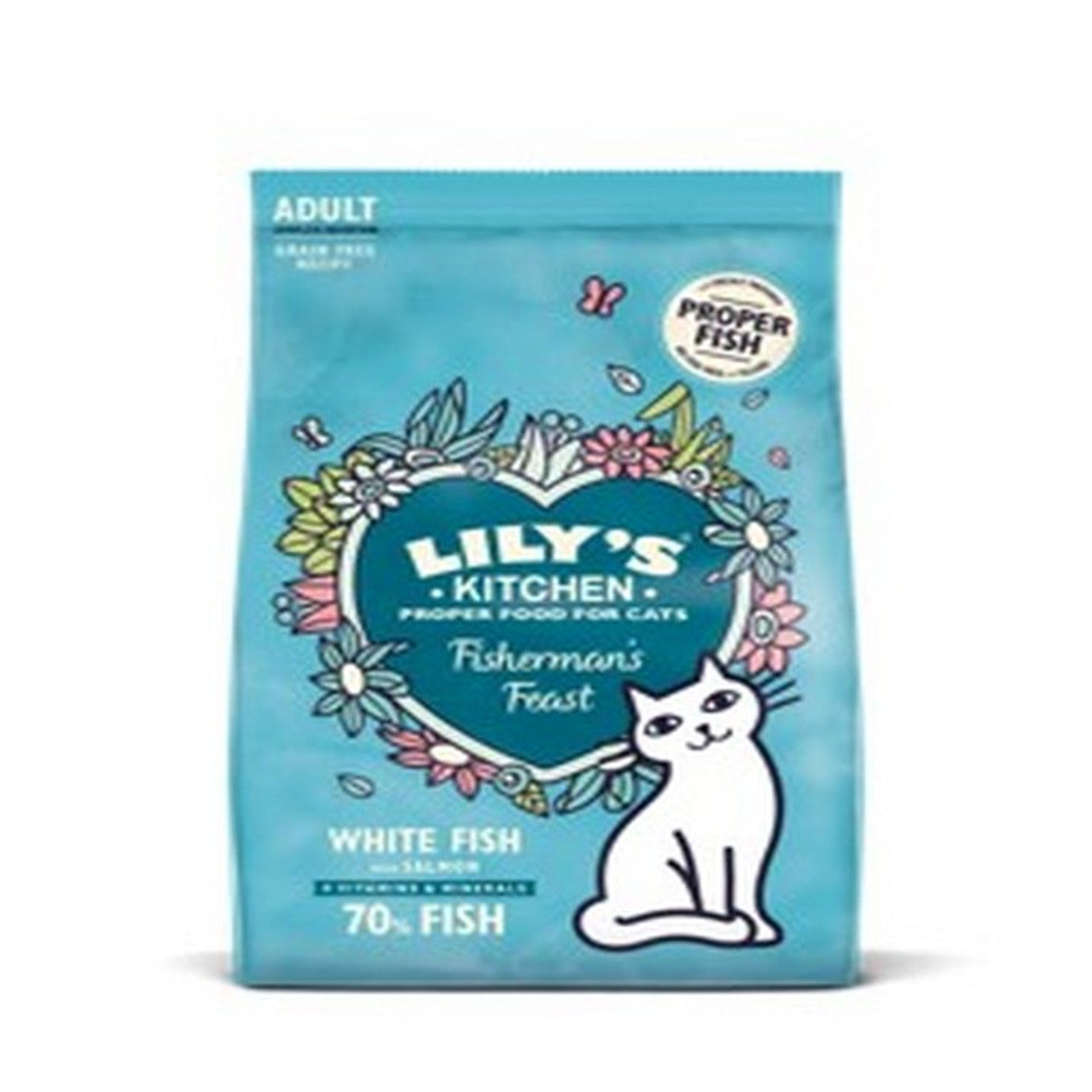 Lilys Kitchen Fisherman's Feast White Fish with Salmon Dry Cat Food 800g