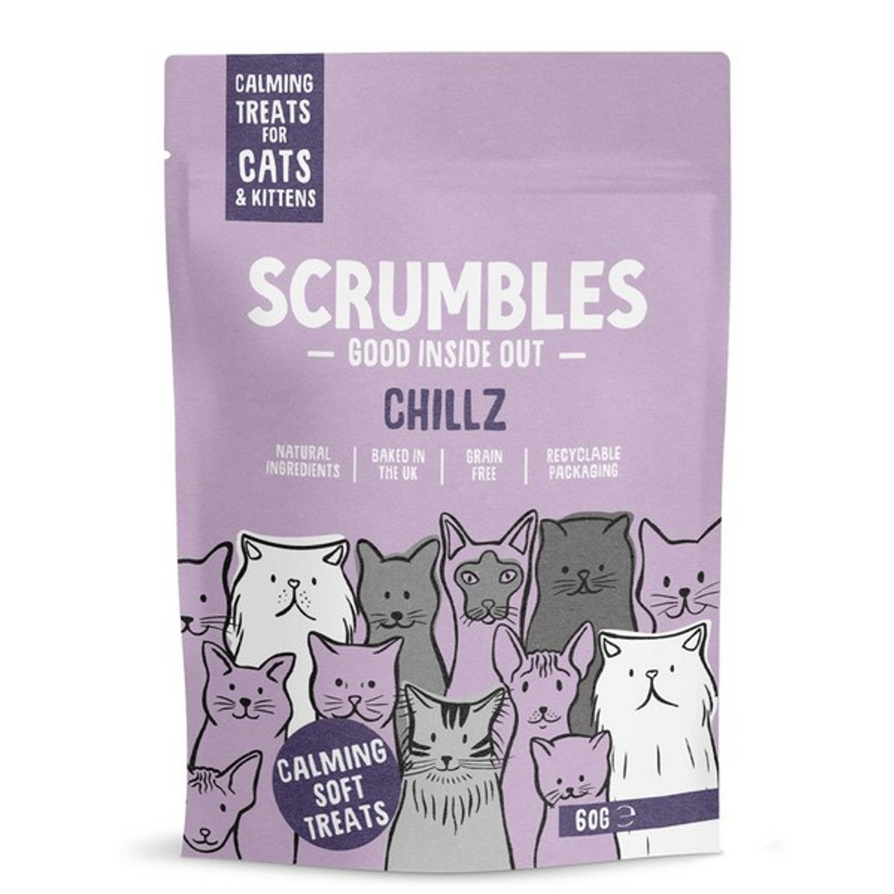 Scrumbles Cat Chillz Calming Treats 60g