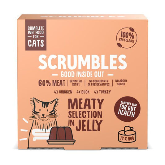 Scrumbles Wet Cat Jelly Meaty Selection 12x80g