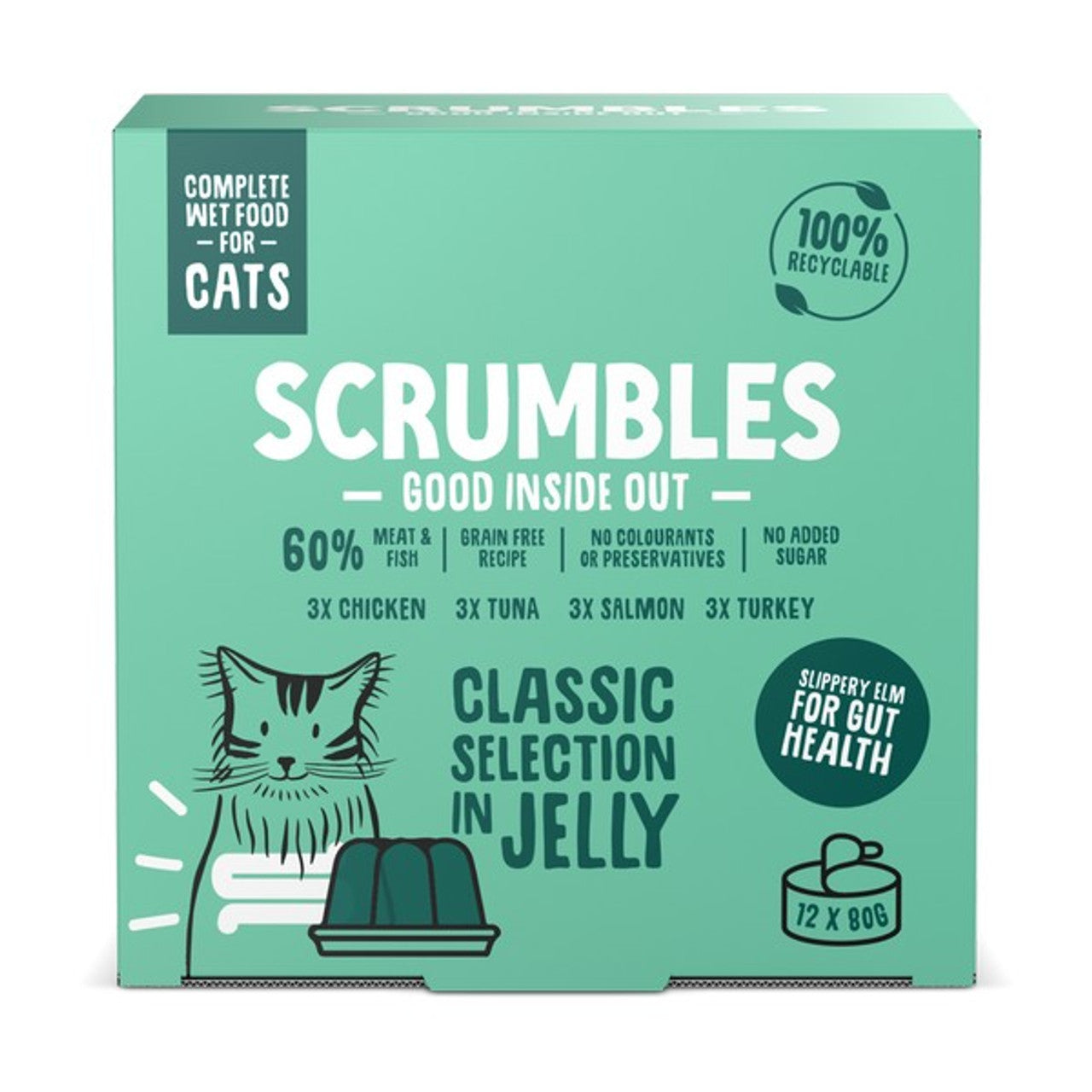 Scrumbles Wet Cat Jelly Classic Selection 12x80g