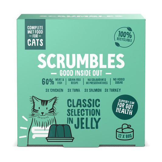 Scrumbles Wet Cat Jelly Classic Selection 12x80g