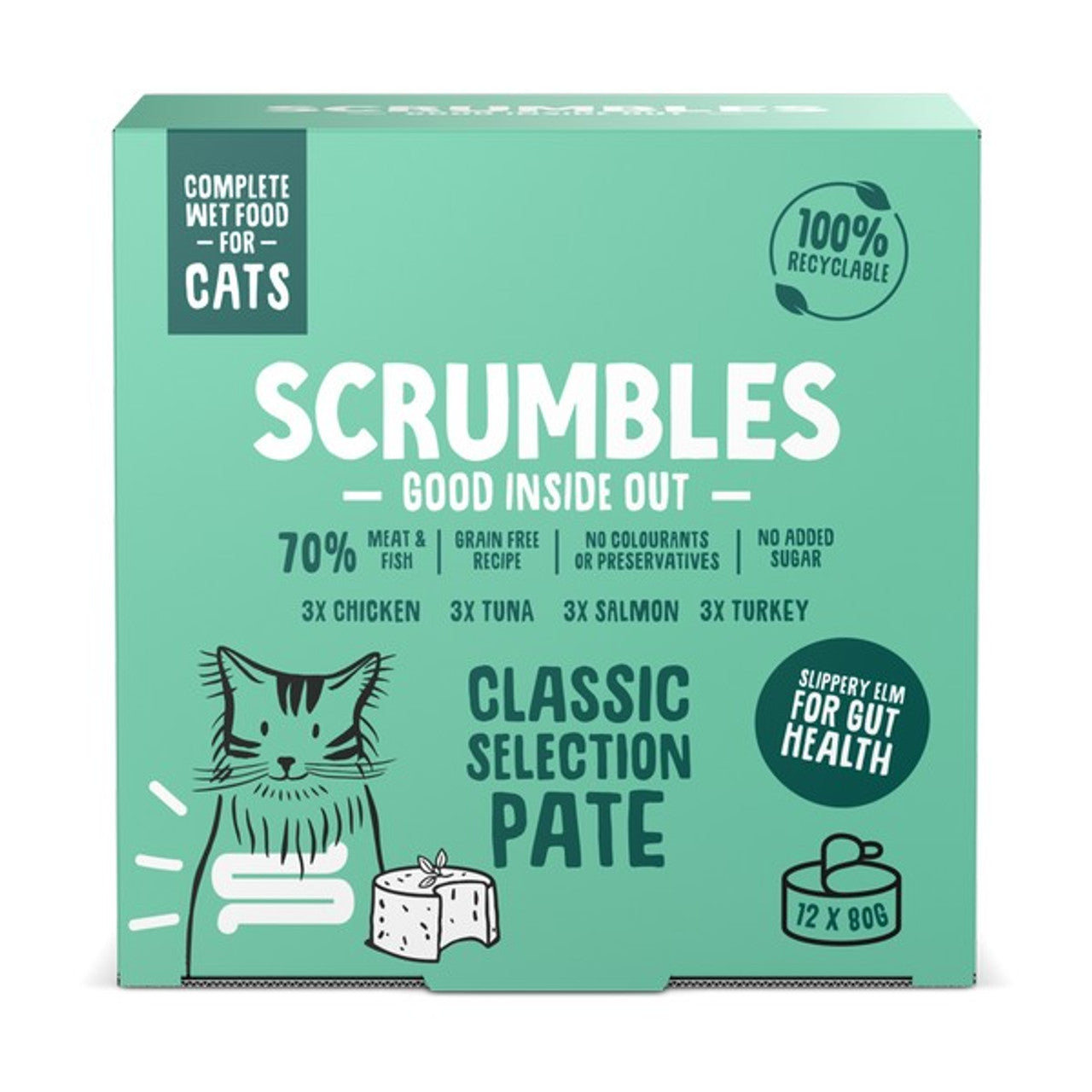 Scrumbles Wet Cat Pate Classic Selection 12x80g